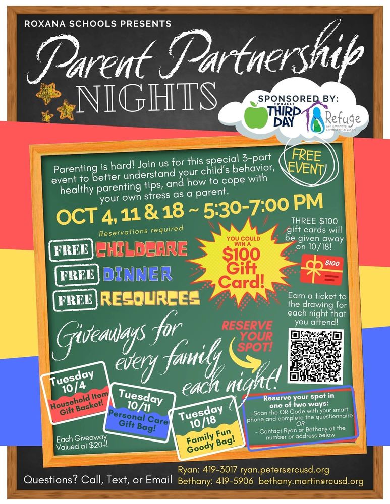 Parent Partnership Nights - Oct 11th & 18th