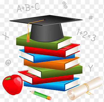 Graduation Cap on top of books