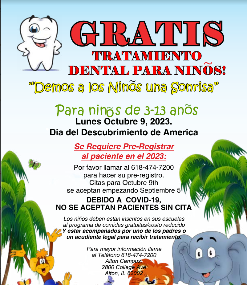 Gratis Tratamiento Dental Para Ninos! Demos a los Ninos una Sonrisa